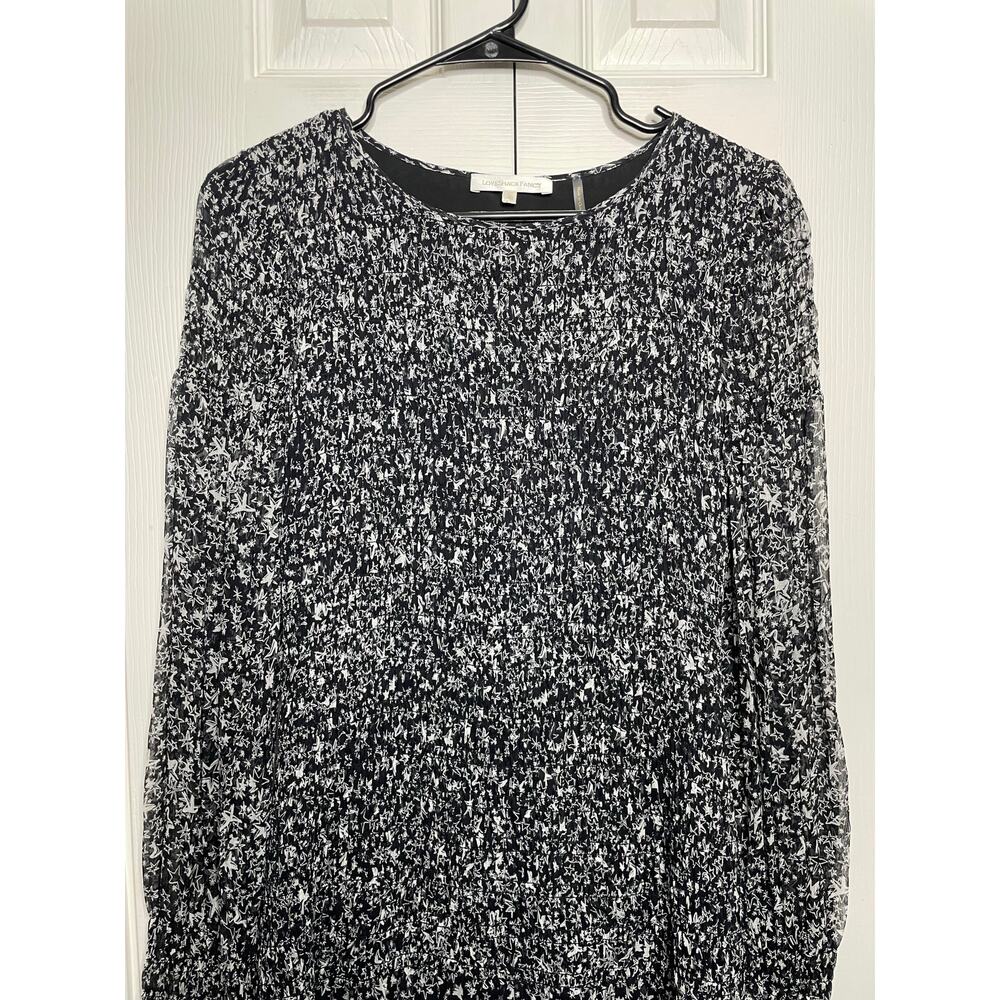 LoveShackFancy Scarlett Mini Dress Stars Black White Womens Size XS - Picture 2 of 10